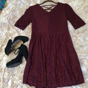 Burgundy dress